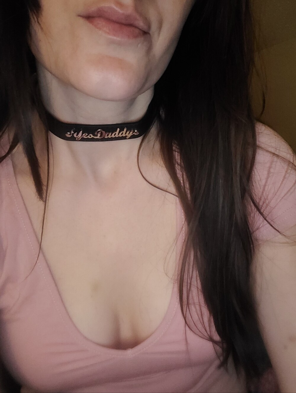 Yes Daddy' Leather Choker nwot